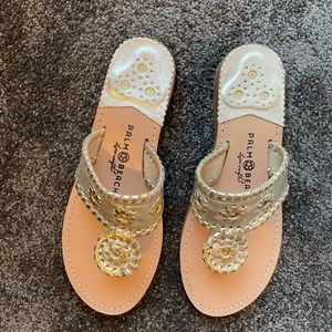 Palm Beach classic platinum/gold sandals